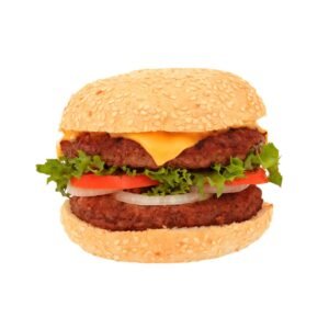 Classic Beef Burger with Lettuce and Tomato