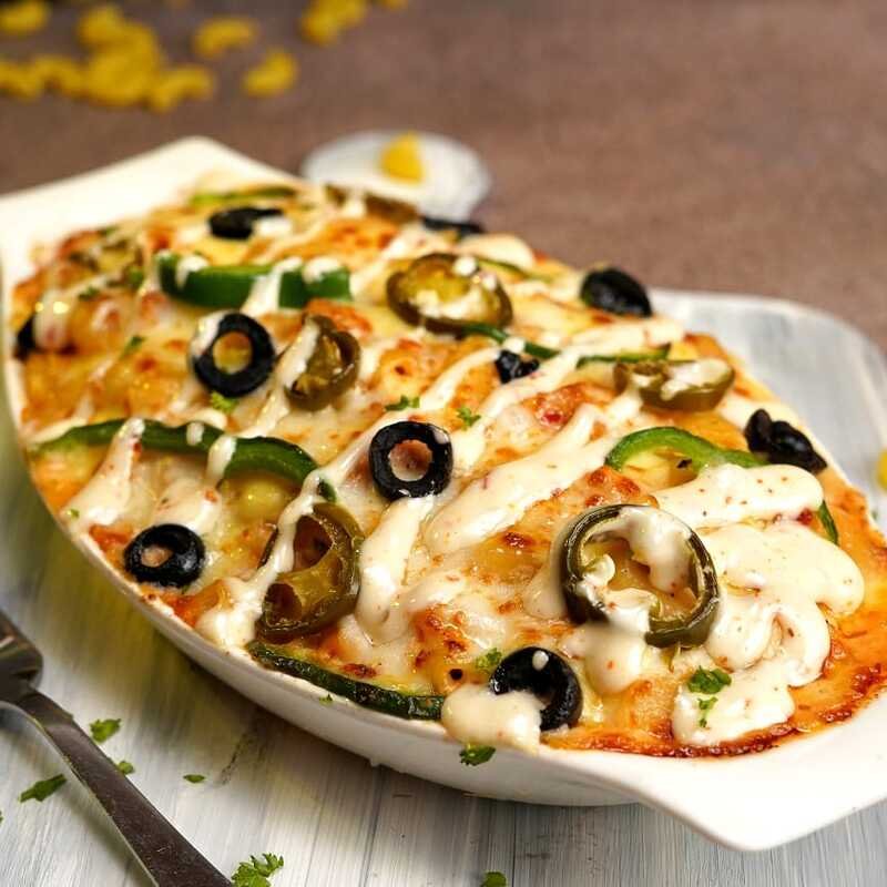 Chef special Baked Pasta on our fast food menu