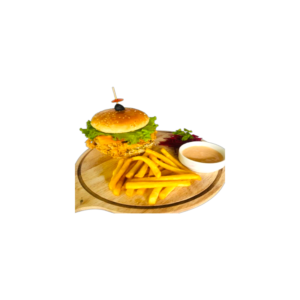Crispy Bite Burger with French Fry