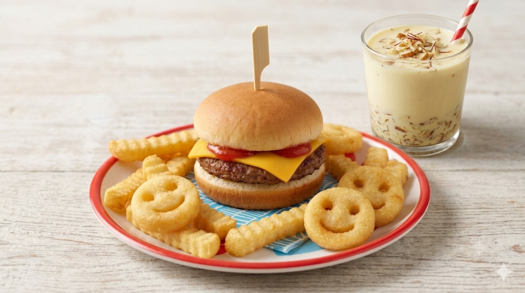 the Mini Burger and Smile Fries on our fast food menu